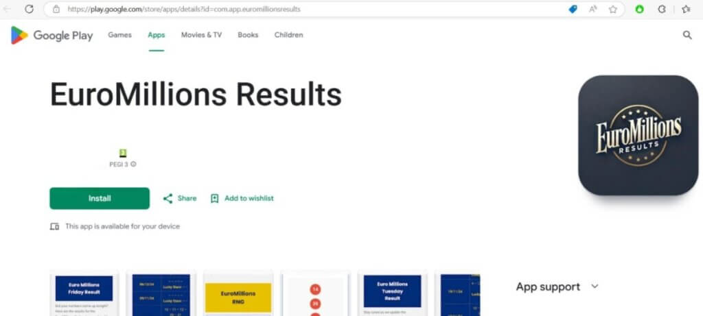 EuroMillions app